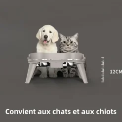 DOWNYPAWS - Bol en acier inoxydable pour chat et chien
