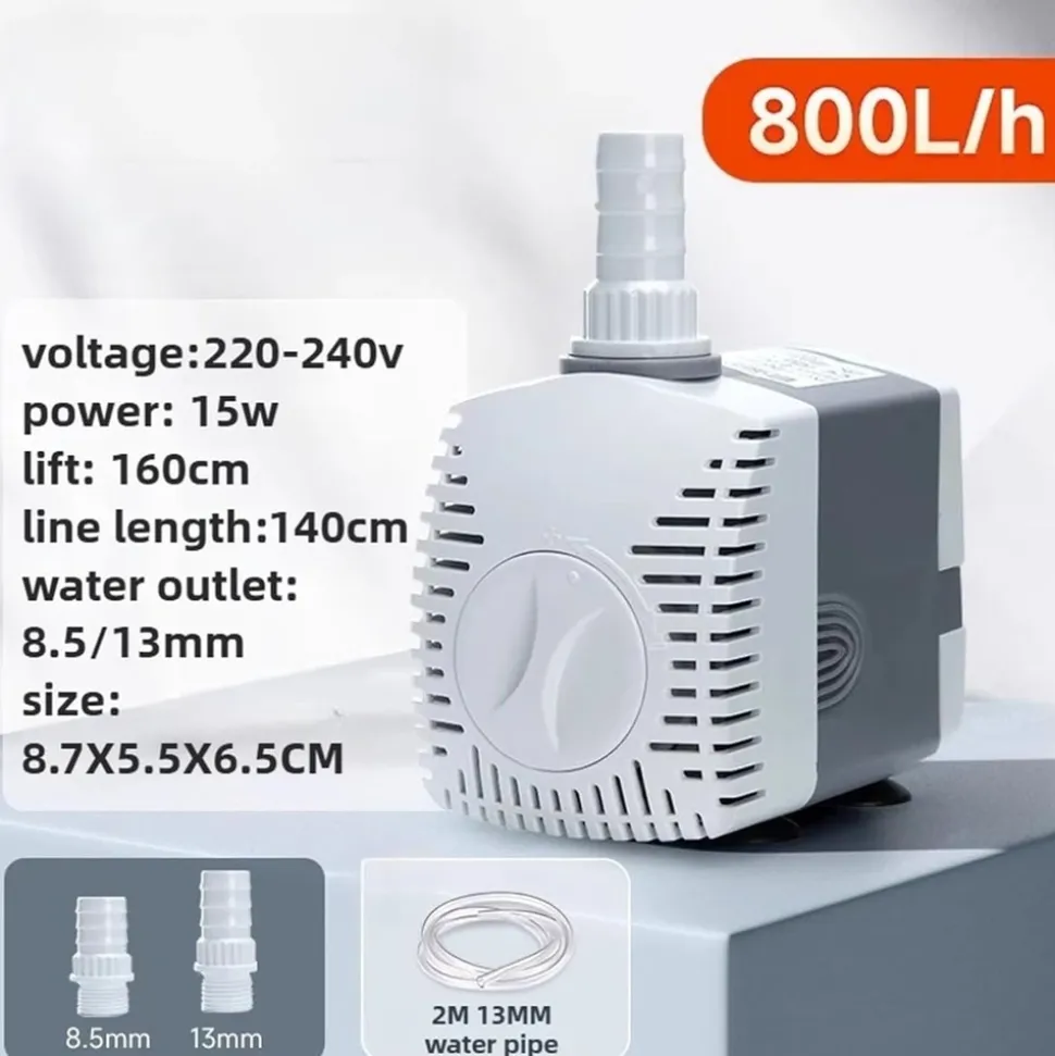 DOWNYPAWS - Bomba acuario 15w ultra silenciosa ajustable sumergible