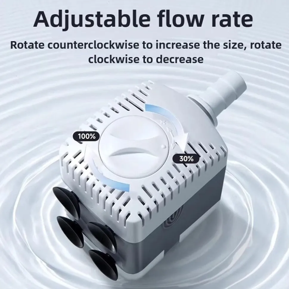 DOWNYPAWS - Bomba acuario 15w ultra silenciosa ajustable sumergible