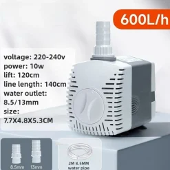 DOWNYPAWS - Bomba acuario 10w ultra silenciosa ajustable sumergible