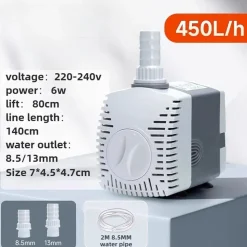 DOWNYPAWS - Bomba acuario 6w ultra silenciosa ajustable sumergible