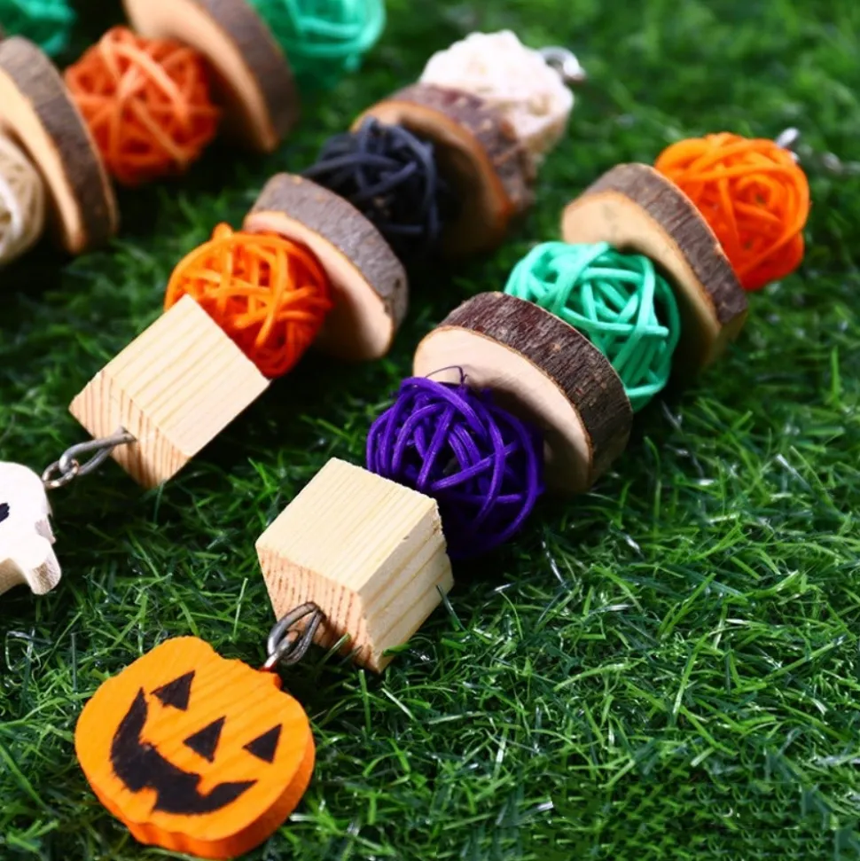 DOWNYPAWS - Boucles de perles en bois de pomme pour rongeurs type a