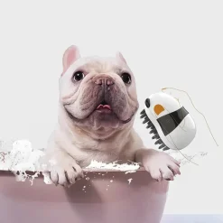DOWNYPAWS - Brosse de bain et de massage pour chien style panda double usage humide et sec