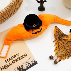 DOWNYPAWS - Chapeau de chat halloween-chapeau citrouille-m (longueur 37cm largeur 9cm hauteur 9cm)