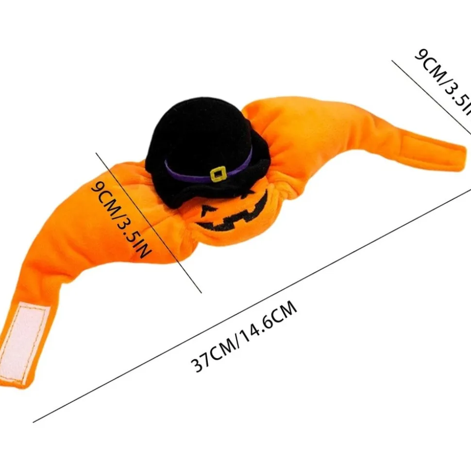 DOWNYPAWS - Chapeau de chat halloween-chapeau citrouille-m (longueur 37cm largeur 9cm hauteur 9cm)