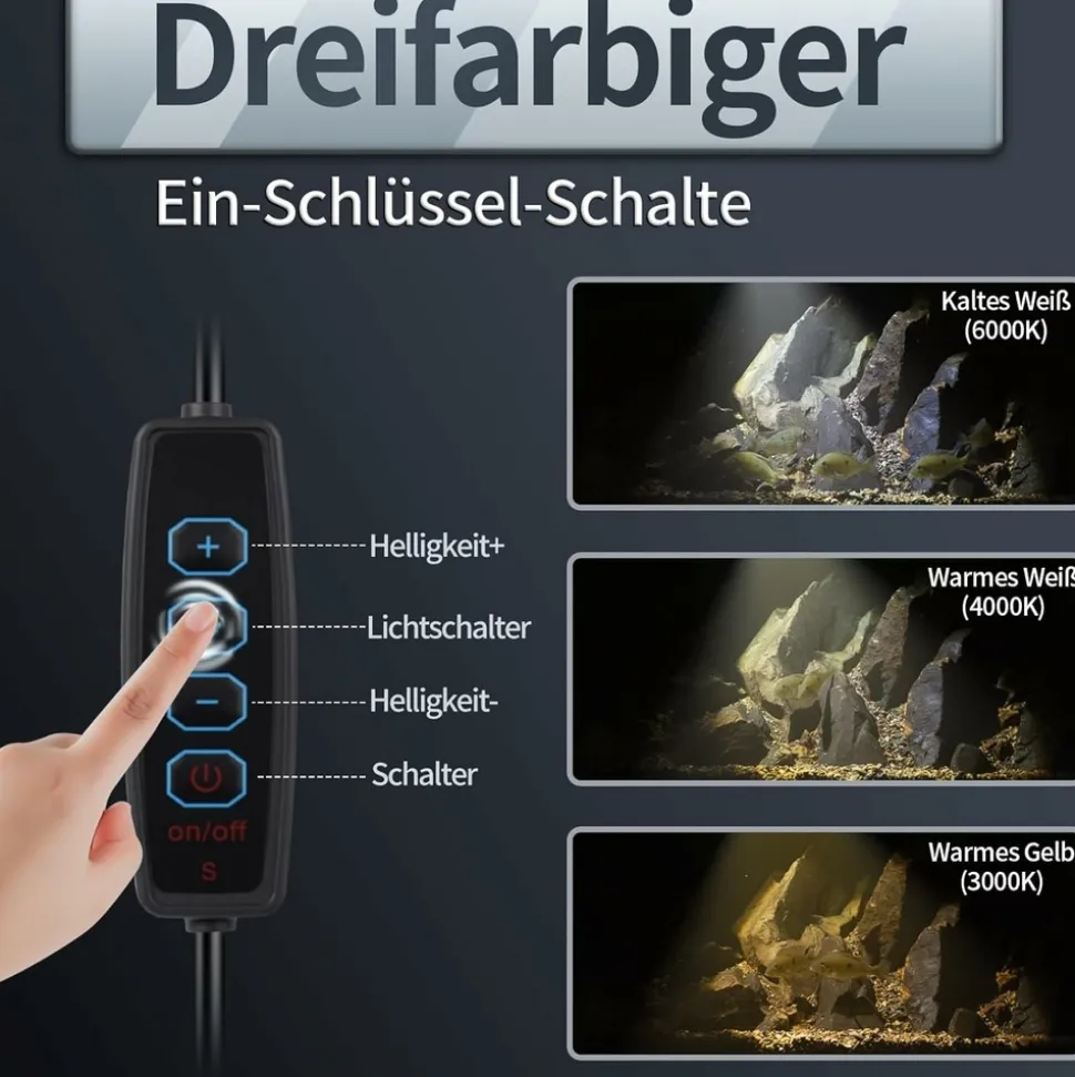 DOWNYPAWS - Éclairage led boxtech 3w réglable - nano aquariums