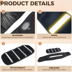 DOWNYPAWS - Collier de soutien post - opératoire respirant et solide avec protection anti - traction pour chien