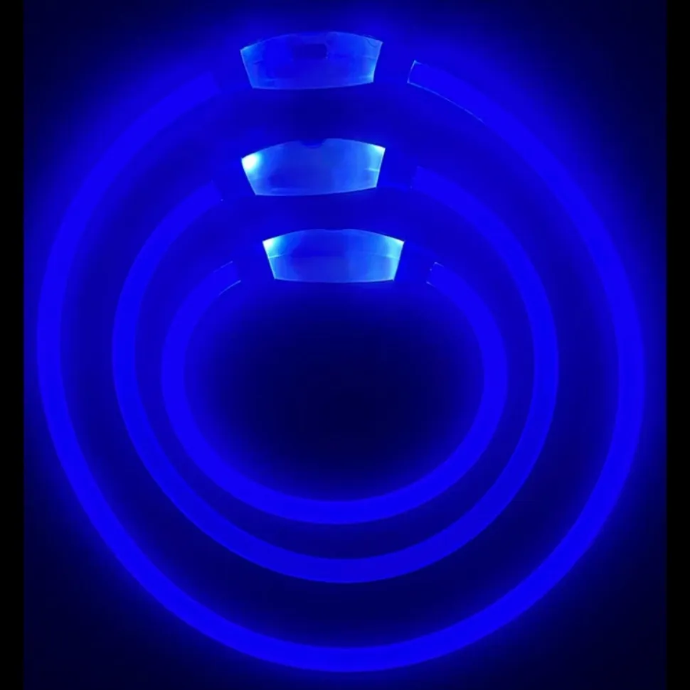 DOWNYPAWS - Collier lumineux rechargeable pour chien bleu taille m, circonférence 50 cm