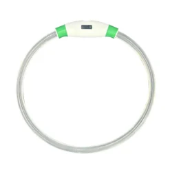 DOWNYPAWS - Collier lumineux rechargeable pour chien vert taille m : circonférence 50 cm
