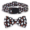 DOWNYPAWS - Collier pour chien d'halloween avec motifs de citrouille, fantôme et chauve - souris taille s : 1,5*40cm noir