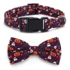 DOWNYPAWS - Collier pour chien d'halloween avec motifs de citrouille, fantôme et chauve - souris xl : 2,5*70cm violet