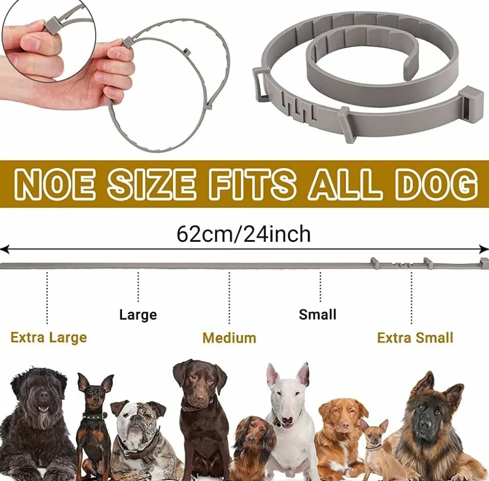 DOWNYPAWS - Colliers anti - puces et anti -tiques, lot de 2 pour chiens