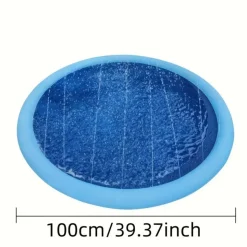 DOWNYPAWS - Coussin d'eau-piscine pour chiens-aire de jeux pour piscine pour chiens-version épaissie de 1 m