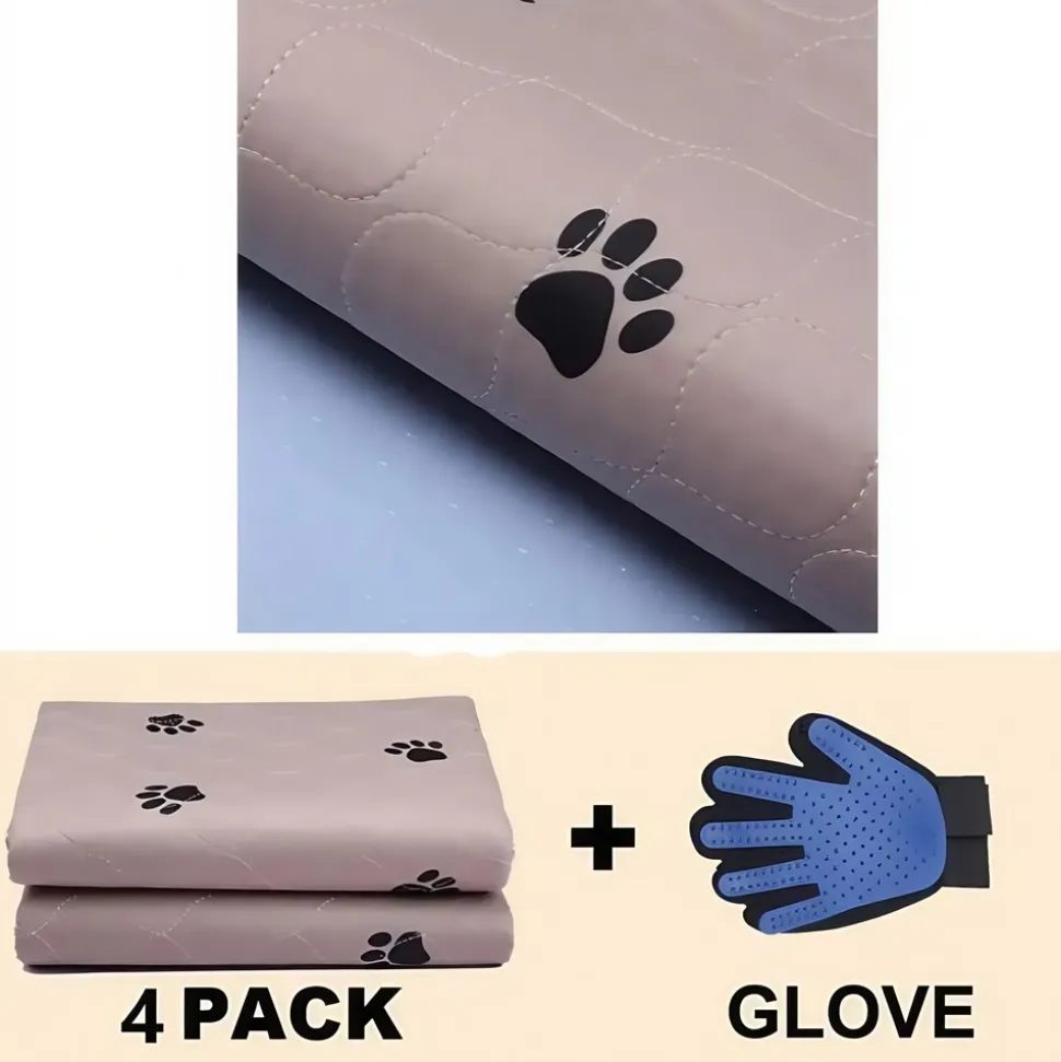 DOWNYPAWS - Coussinet urinaire pour chien:4 couches en polyester souple anti-fuite réutilisable grand format lavable 70cm x 100cm