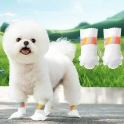 DOWNYPAWS - Couvoirs à pied jetables pour chien, non tissés, anti - glissement et imperméables taille m downypaws