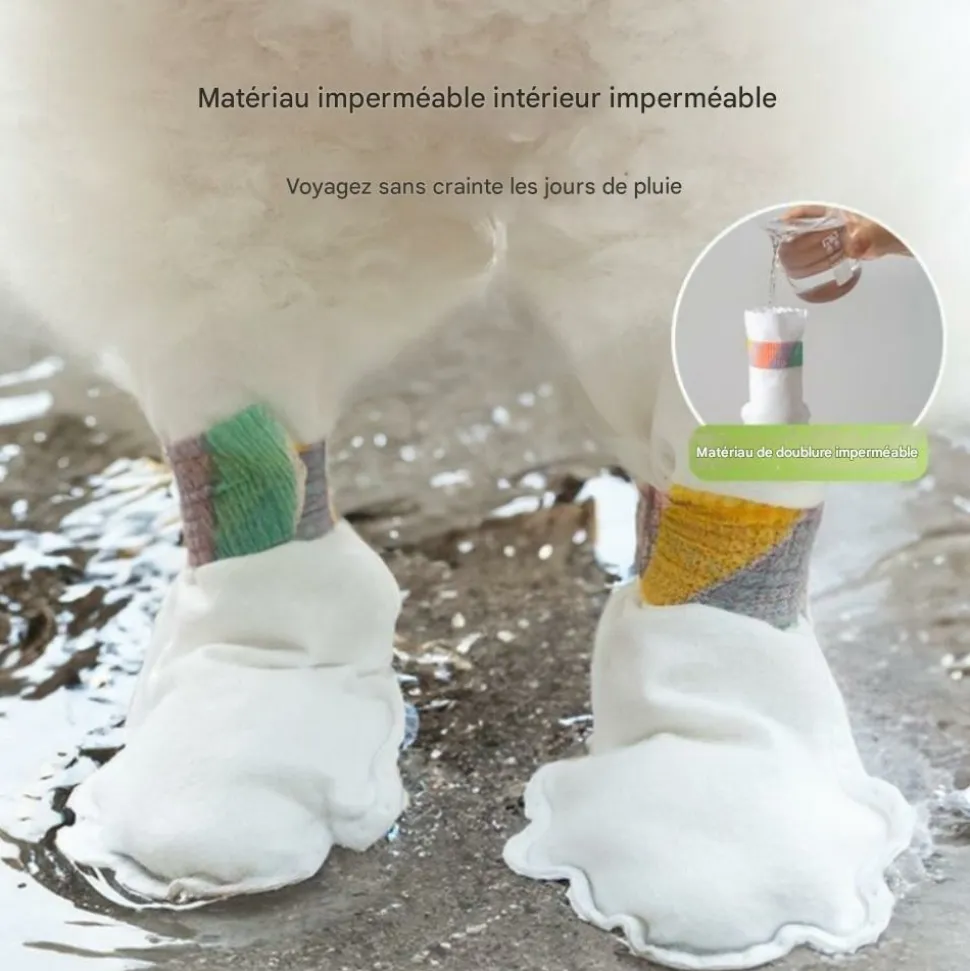 DOWNYPAWS - Couvoirs à pied jetables pour chien, non tissés, anti - glissement et imperméables taille m downypaws