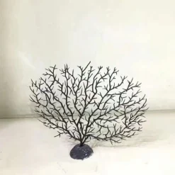 DOWNYPAWS - Décoration en corail et micro-plantes pour aquarium noir