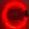 DOWNYPAWS - Discovolant lumineux rechargeable avec led pour chien feu rouge