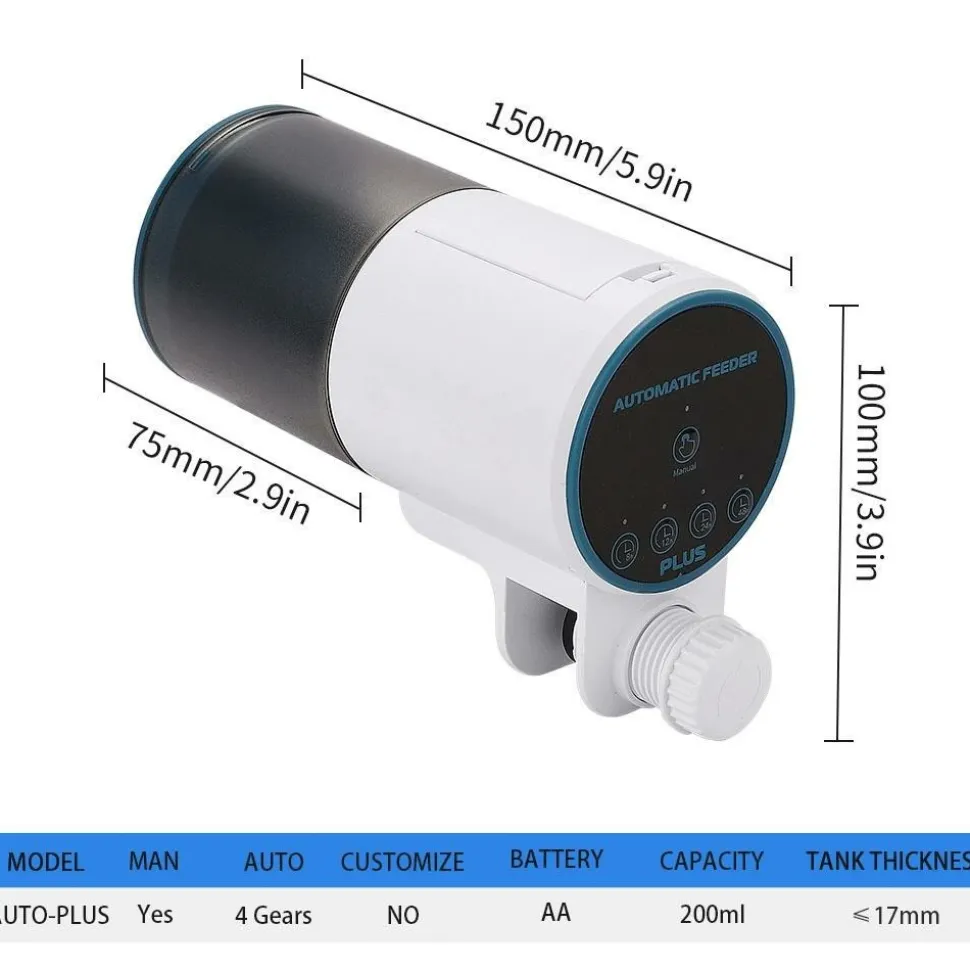 DOWNYPAWS - Distributeur automatique de nourriture pour poissons de précision intelligente pour aquarium, petite alimentation
