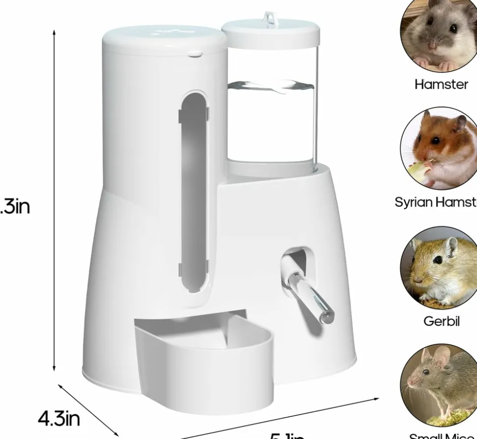 DOWNYPAWS - Distributeur d'eau - automatique sans goutte avec matériaux sûrs pour petits animaux