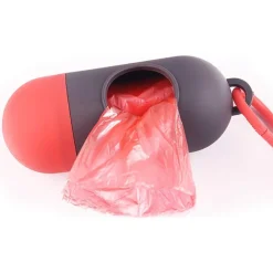 DOWNYPAWS - Distributeur de sacs poubelle pour chiens-4 pièces : gris et rouge + bleu clair et bleu foncé + vert clair et vert foncé + orange