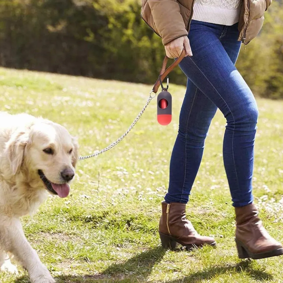 DOWNYPAWS - Distributeur de sacs poubelle pour chiens-4 pièces : gris et rouge + bleu clair et bleu foncé + vert clair et vert foncé + orange