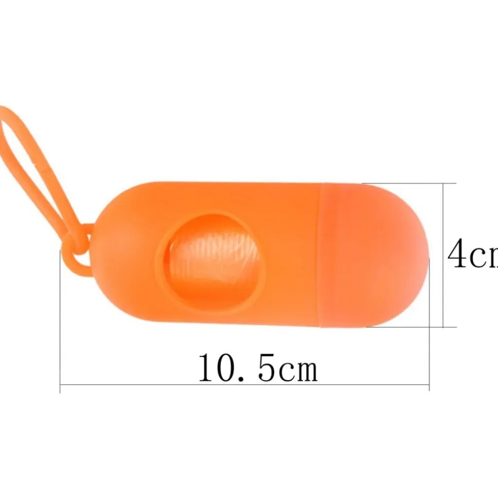DOWNYPAWS - Distributeur de sacs poubelle pour chiens-4 pièces : gris et rouge + bleu clair et bleu foncé + vert clair et vert foncé + orange