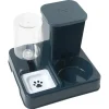 DOWNYPAWS - Ensemble Distributeur De Nourriture Et Fontaine à Eau 2 En 1 Pour Animaux De Compagnie