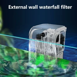 DOWNYPAWS - Filtre cascade 3 en 1 pour aquarium - puissant et silencieux