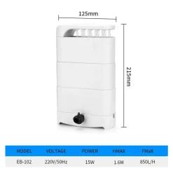 DOWNYPAWS - Filtre pour aquarium d'eau peu profonde pour tortues à faible niveau d'eau