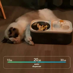 DOWNYPAWS - Fontaine à Eau Automatique Pour Chat, Gamelle En Acier Inoxydable