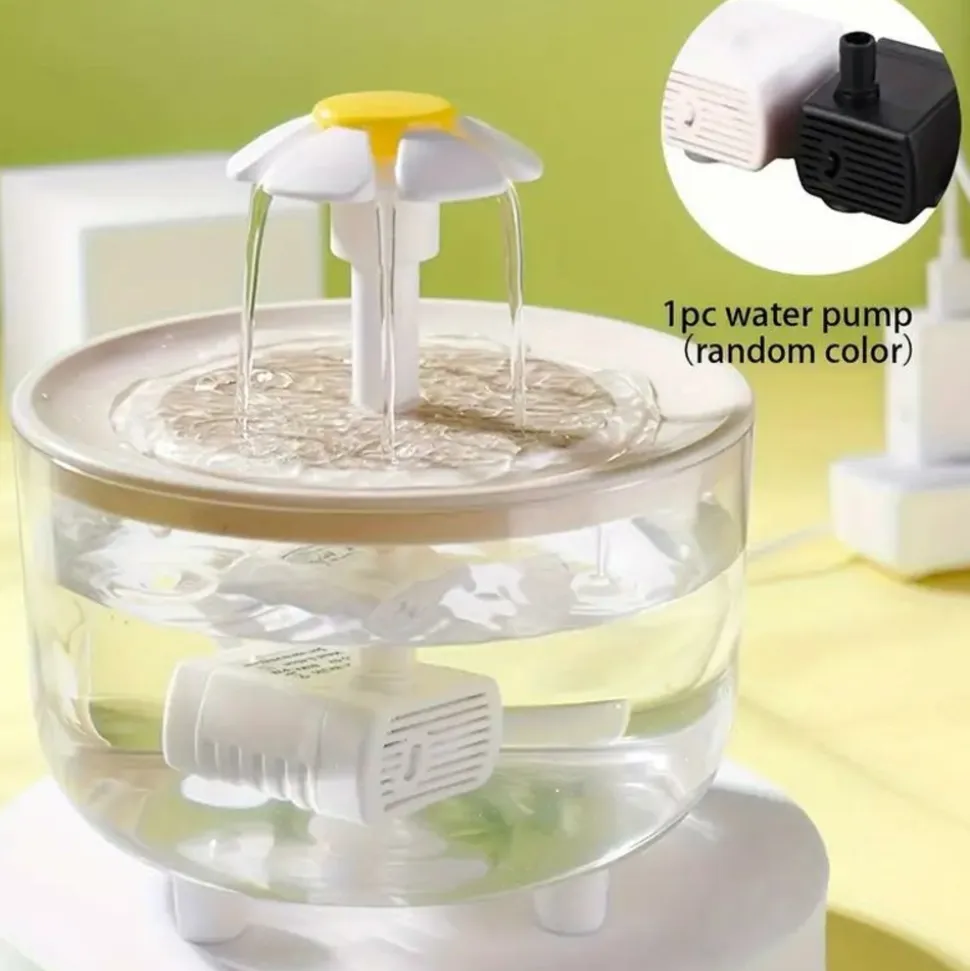 DOWNYPAWS - Fontaine à Eau Transparente Ultra-Silencieuse, Alimentée Par USB Pour Animaux De Compagnie