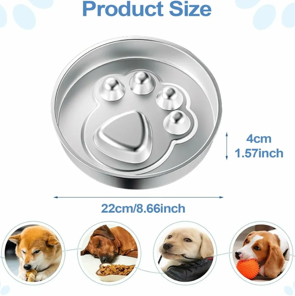 DOWNYPAWS - Gamelle anti-glouton pour chien - inox antidérapant