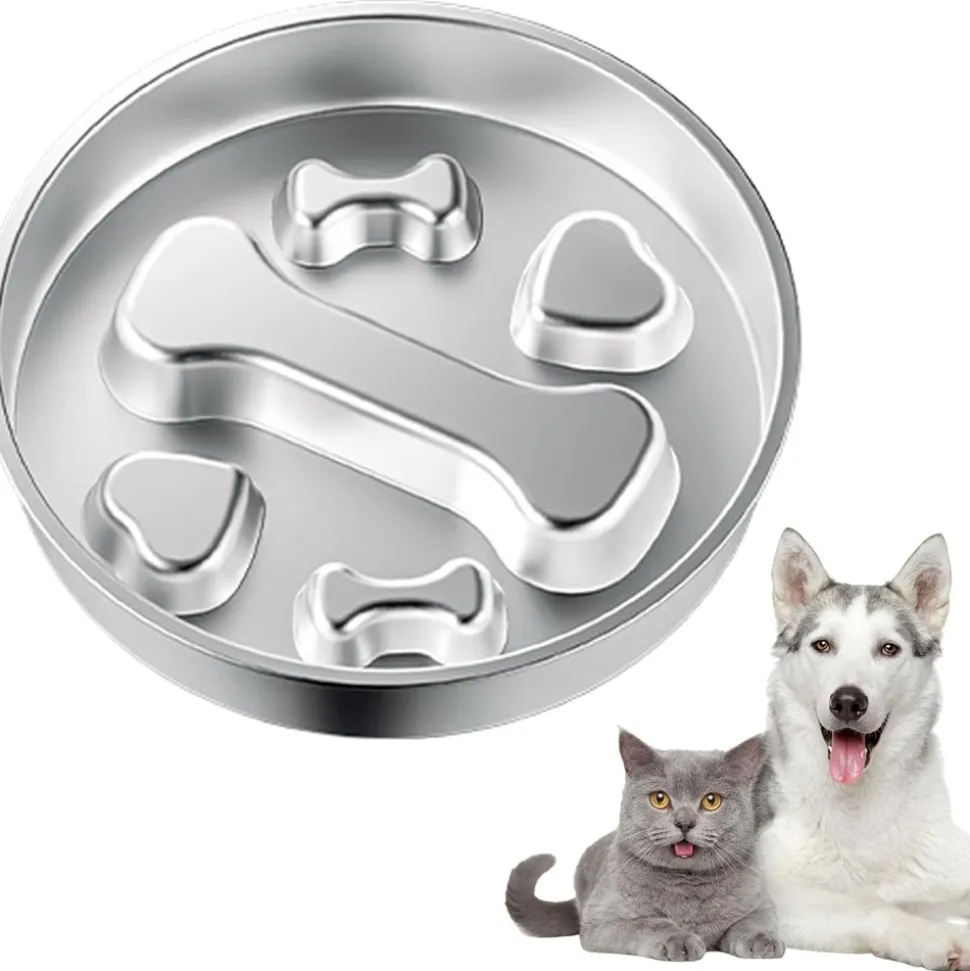 DOWNYPAWS - Gamelle anti-glouton pour chien - inox antidérapant