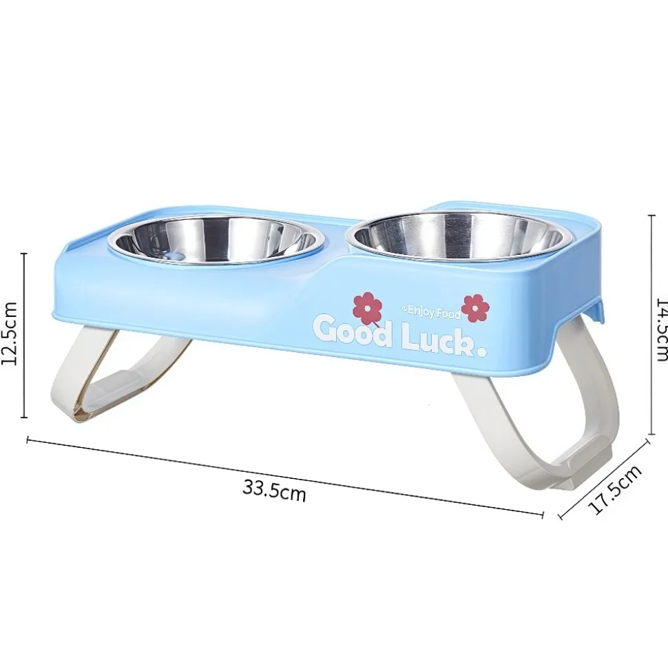DOWNYPAWS - Gamelle double pliable pour chien et chat