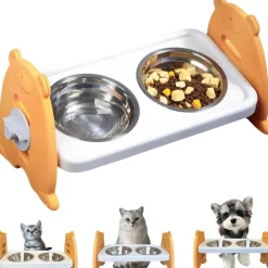 DOWNYPAWS - Gamelles surélevées pour chats et chiens