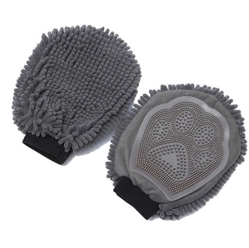 DOWNYPAWS - Gants de massage et d'épilation pour le bain et le toilettage des animaux de compagnie