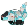 DOWNYPAWS - Gilet de sauvetage réglable pour chien avec flotteur au menton et poignée de sauvetage