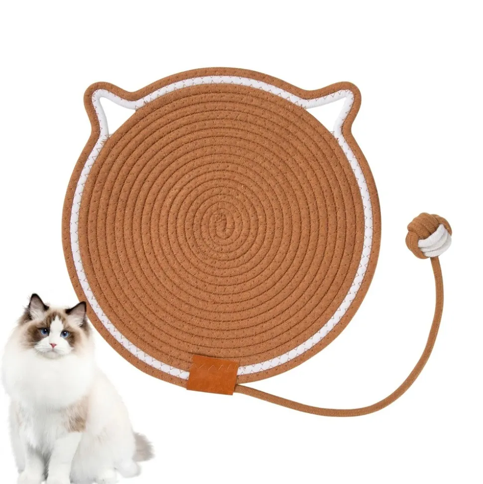 DOWNYPAWS - Grattoir tapis ronde - protection meubles et jeu chat