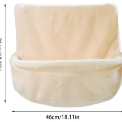 DOWNYPAWS - Hamac pour chat lit suspendu rond-blanc