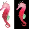 DOWNYPAWS - Hippocampe en silicone lumineux simulé pour la décoration d'aquarium avec ventouse rouge*2