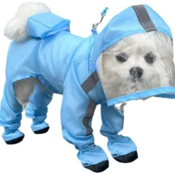 DOWNYPAWS - Imperméable pour chien avec sac de rangement-taille s : longueur du dos : 27 cm