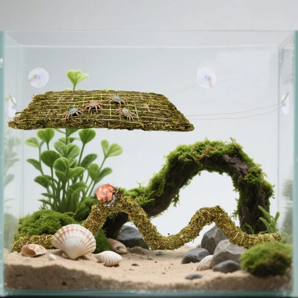 DOWNYPAWS - Jeu d'escalade pour hermit crab et escargot 4 pièces