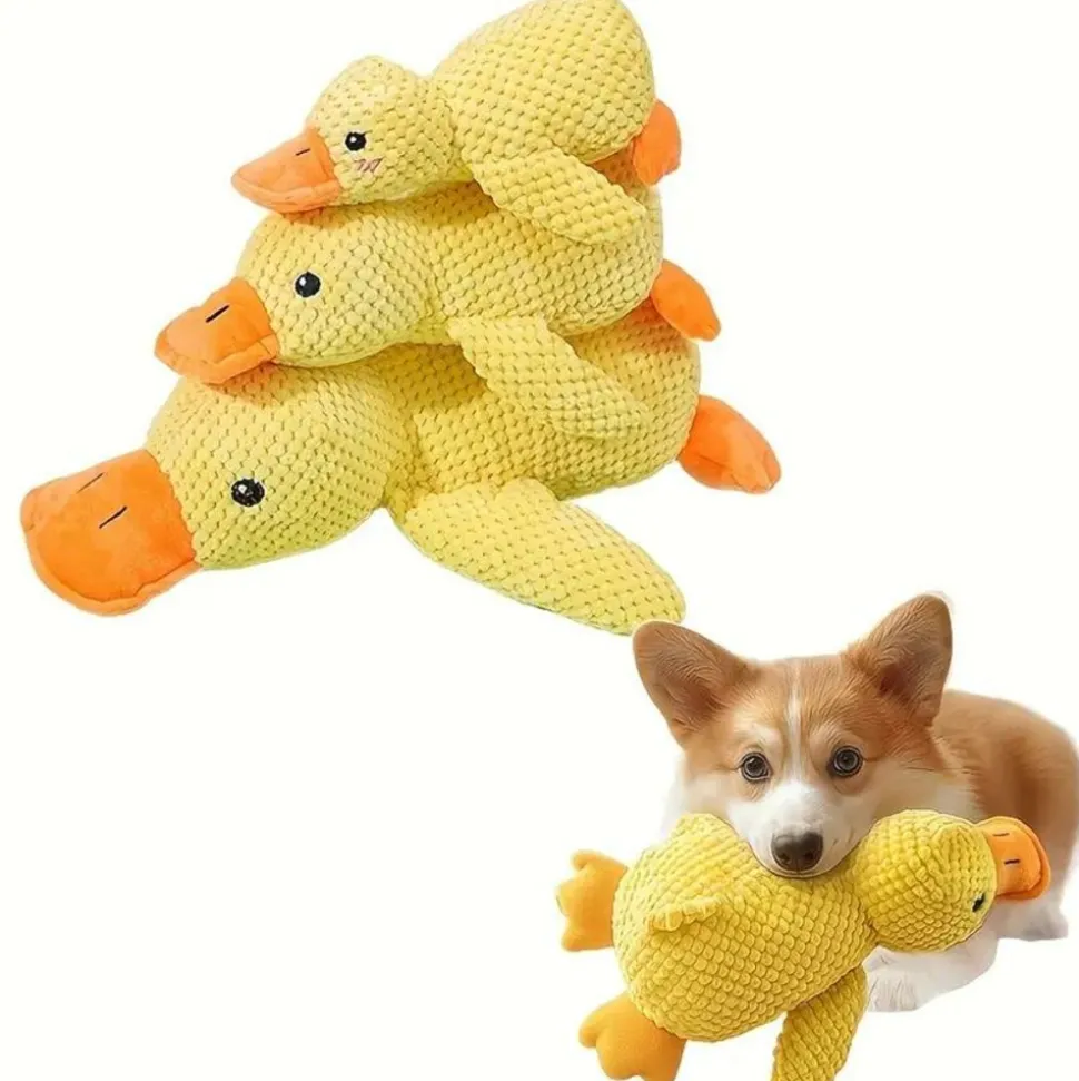 DOWNYPAWS - Jouet Couineur En Peluche En Forme De Canard Pour Chien - Résistant Aux Morsures
