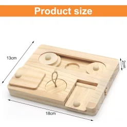 DOWNYPAWS - Jouet de recherche de nourriture - en bois pour cochons d'inde et hamsters