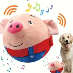 DOWNYPAWS - Jouet électronique En Peluche Pour Chien - Rechargeable Par USB, Motif Cochon De Dessin Animé
