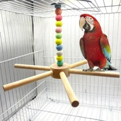 DOWNYPAWS - Jouet perchoir rotatif pour oiseaux