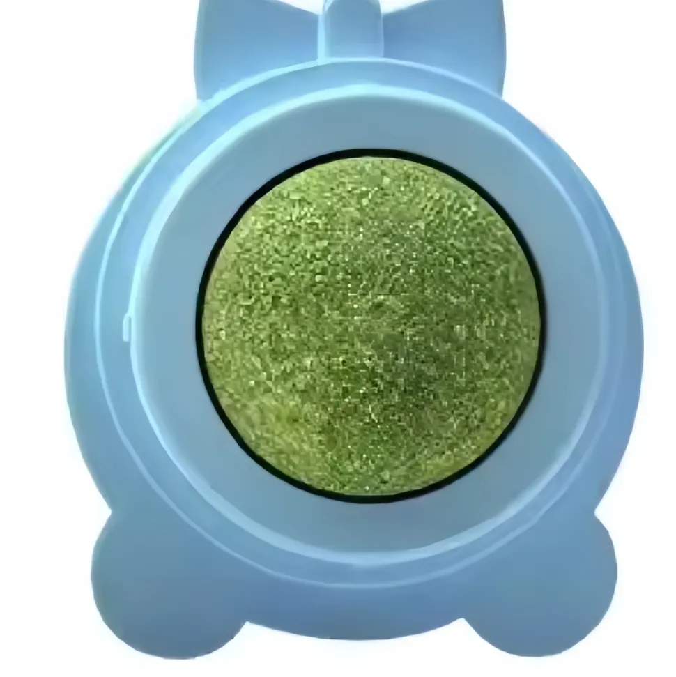 DOWNYPAWS - Jouet pour chat en boule d'herbe à chat : nettoyage des dents artefact à mâcher collable au mur
