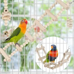 DOWNYPAWS - Jouets cage oiseaux - balançoire et hamac suspendu