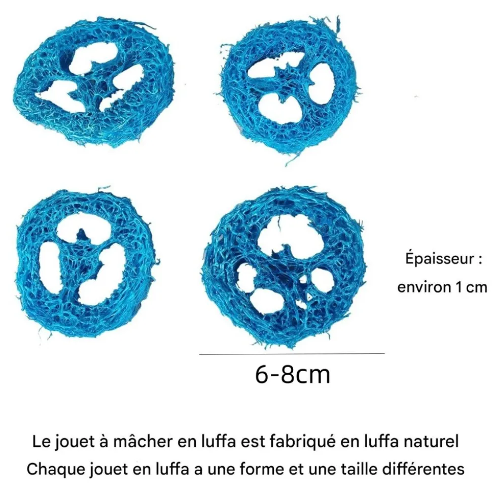 DOWNYPAWS - Jouets à mâcher - 20 pièces luffa naturel couleur aléatoire